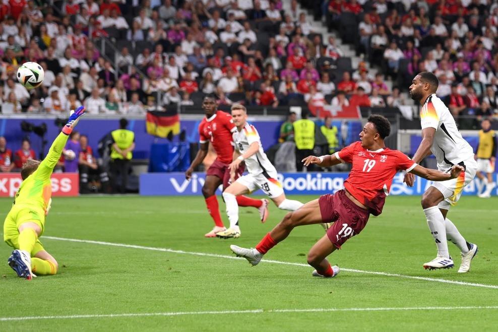  Tuyển Đức hòa Thụy Sĩ đầy vất vả phút bù giờ tại Euro 2024